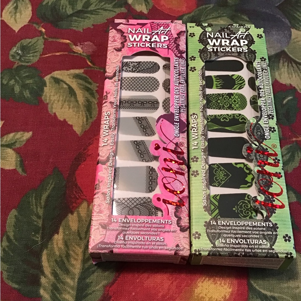 IONI LOT OF 2 NWT NAIL WRAPS